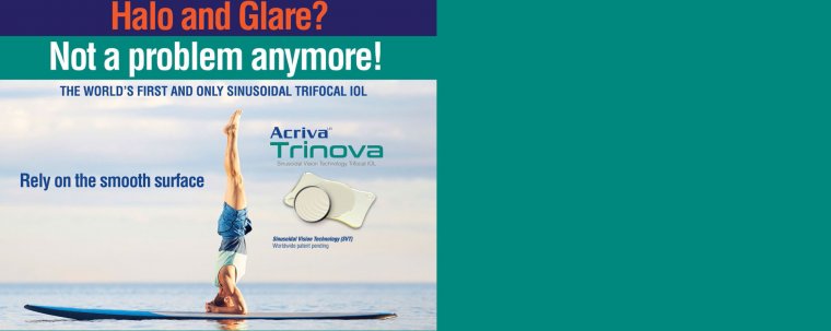 Устранение ореолов и бликов: клинический опыт применения интраокулярных линз Acriva Trinova